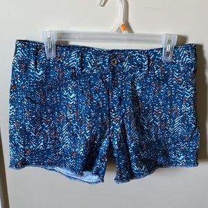 Levi’s paint splatter cutoff denim shorts size 12